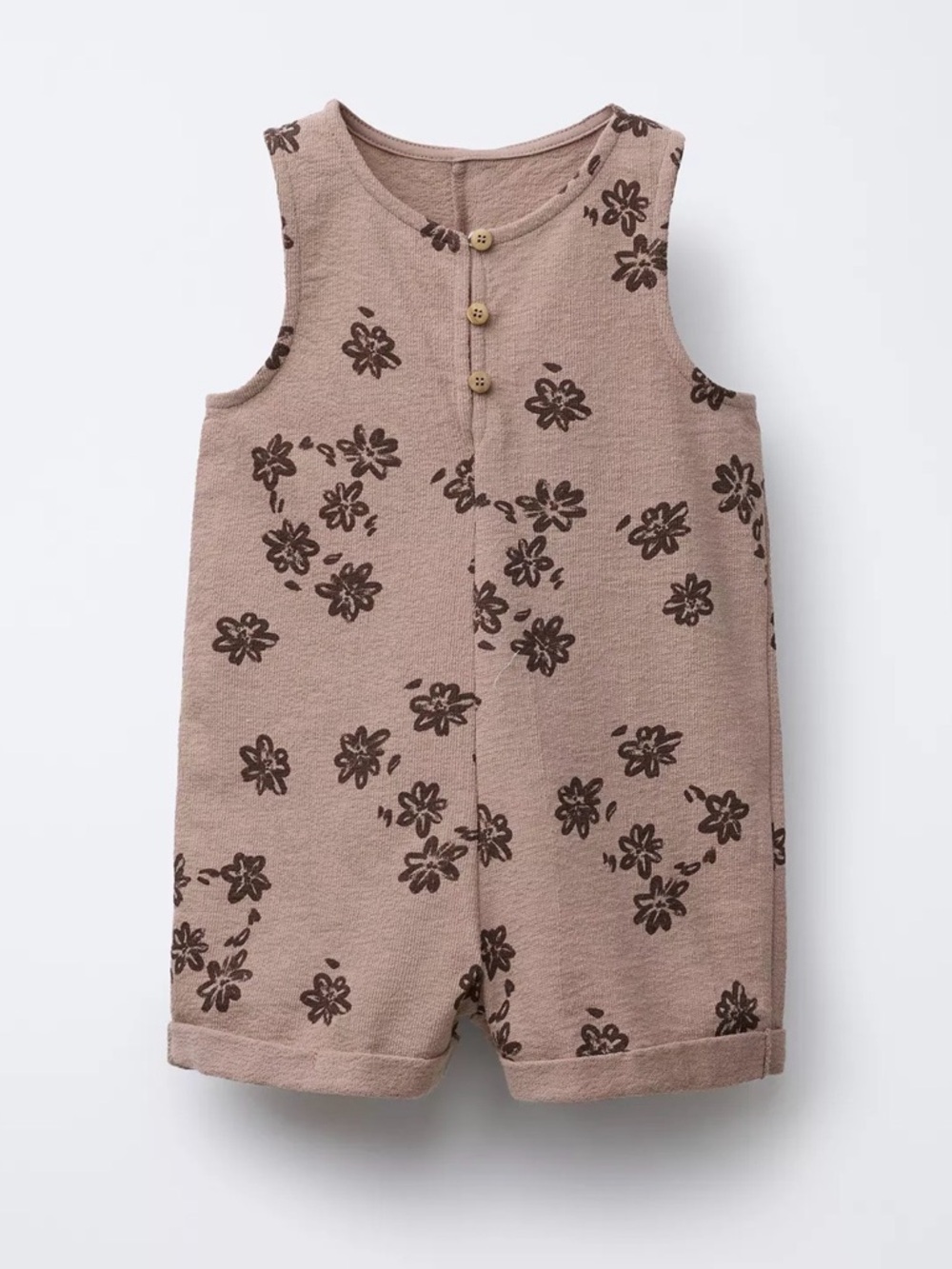 Zara Floral Knit Romper 6Y Cottagecore Garden Girl Neutral Minimalist Rodeo Boho